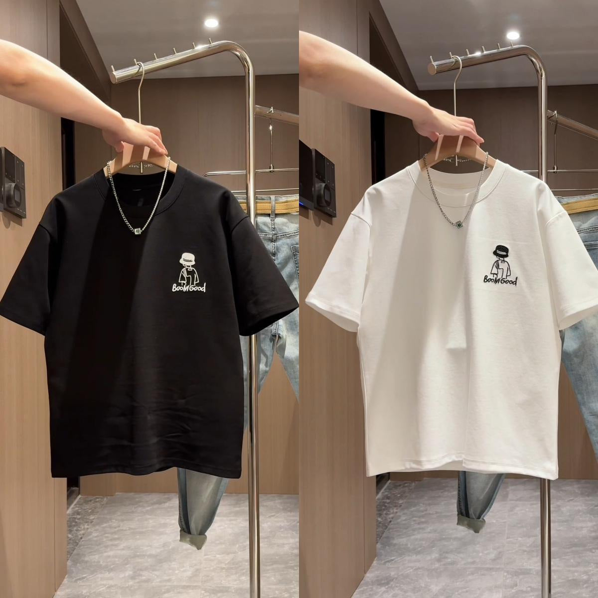 100 Pure Cotton] Boys Short Sleeve T-shirt Fun Anime New Top Summer Middle And Large Children Loose Boys Half Sleeve